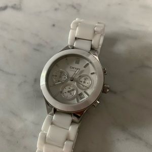 DKNY White Ceramic watch.